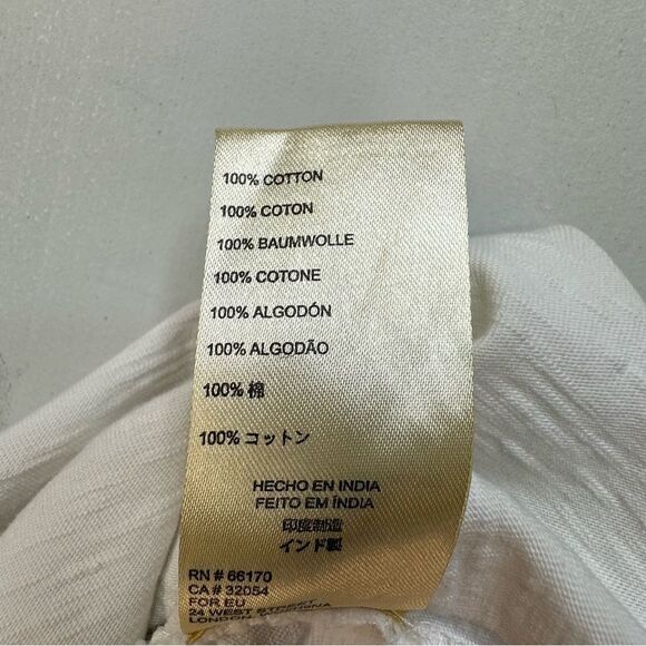 WE THE FREE Free People Patched Up White & Blue T Shirt Size Medium - Picture 7 of 13